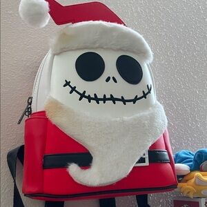 Santa Jack Skellington loungefly mini backpack